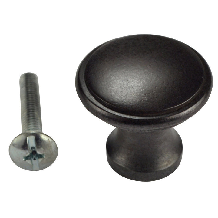 COPPER MOUNTAIN HARDWARE 1 Inch Brass Flat Top Cabinet Knob (Oil Rubbed Bronze Finish)