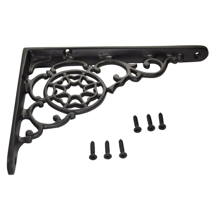 Copper Mountain Hardware 6 3/4 Inch Solid Brass Star Shape Shelf Bracket (Oil Rubbed Bronze)