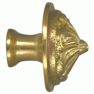 COPPER MOUNTAIN HARDWARE 1 1/3 Inch Solid Brass Baroque / Rococo Knob (Polished Brass Finish)