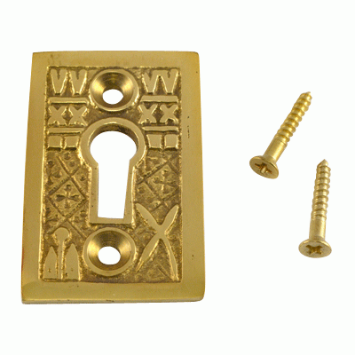 Copper Mountain Hardware Solid Brass Tiny Key Hole Cover (Polished Brass Finish)