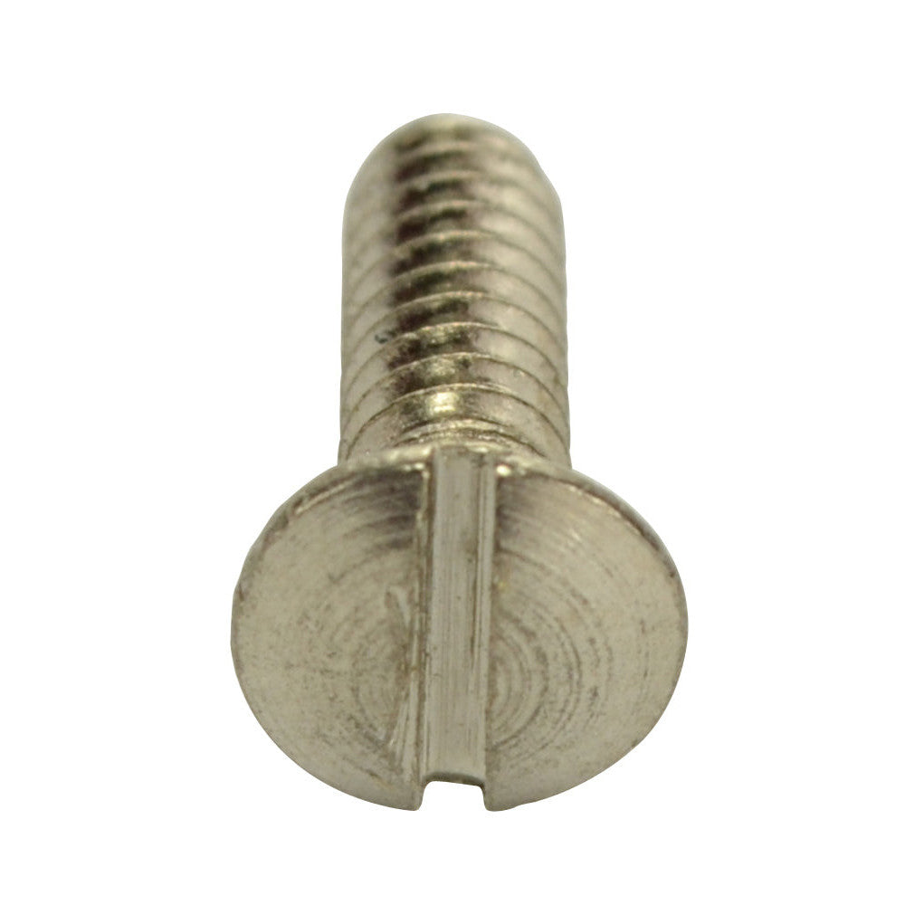 COPPER MOUNTAIN HARDWARE Single 1/2 Inch Solid Brass Wall Switch Plate Screw (Polished Chrome Finish)