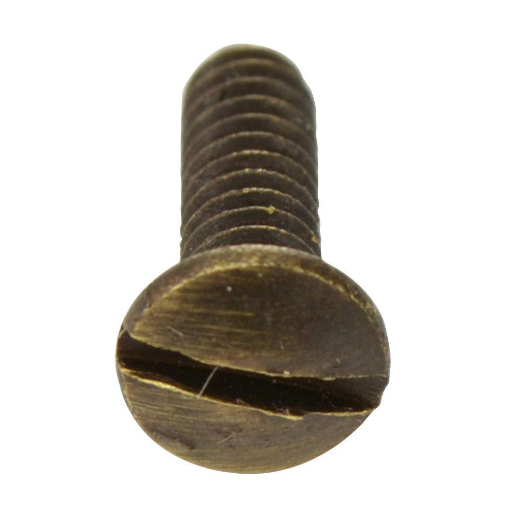 COPPER MOUNTAIN HARDWARE Single 1/2 Inch Solid Brass Wall Switch Plate Screw (Antique Brass Finish)