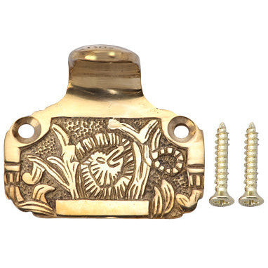 Copper Mountain Hardware Solid Brass Laurel Style Pattern (Polished Brass Finish)