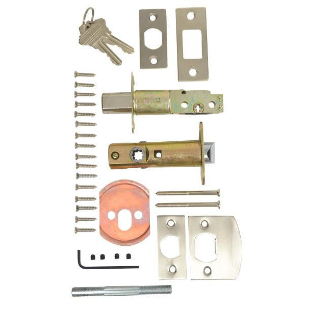 EMTEK Emtek Solid Brass Rustic Door Lever Deadbolt with Wilshire Rosette (Polished Chrome Finish)