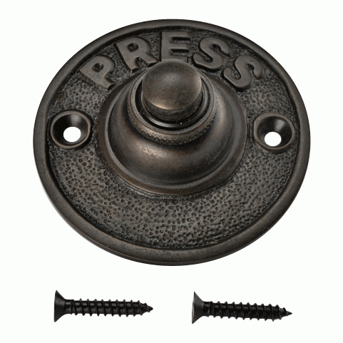 COPPER MOUNTAIN HARDWARE Classic American PRESS Doorbell Push Button (Oil Rubbed Bronze Finish)