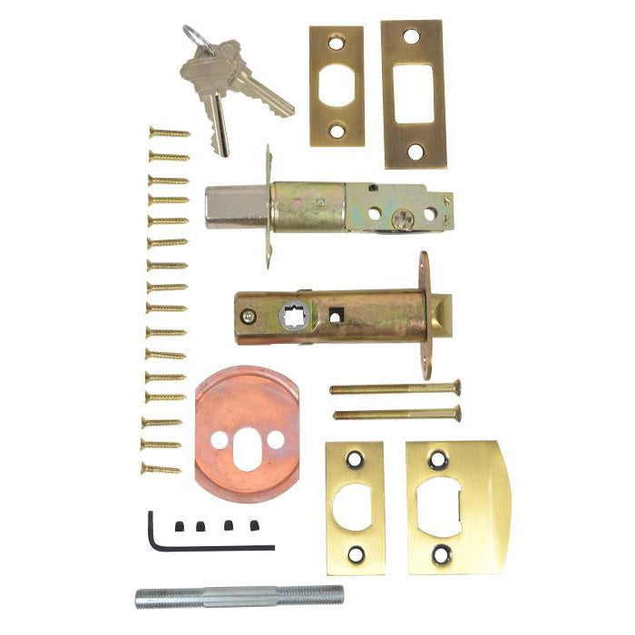 EMTEK Solid Brass Concord Style Stretto Passage Turino Lever Entryway Set (Polished Brass Finish)