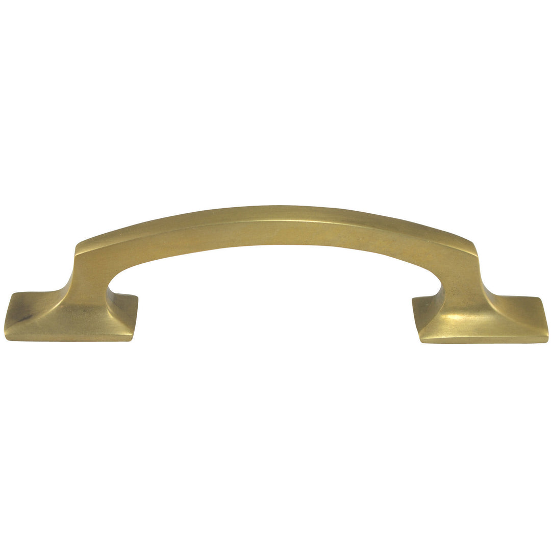 COPPER MOUNTAIN HARDWARE 5 1/4 Inch Overall (3 3/4 Inch c-c) Traditional Solid Brass Pull (Antique Brass Finish)