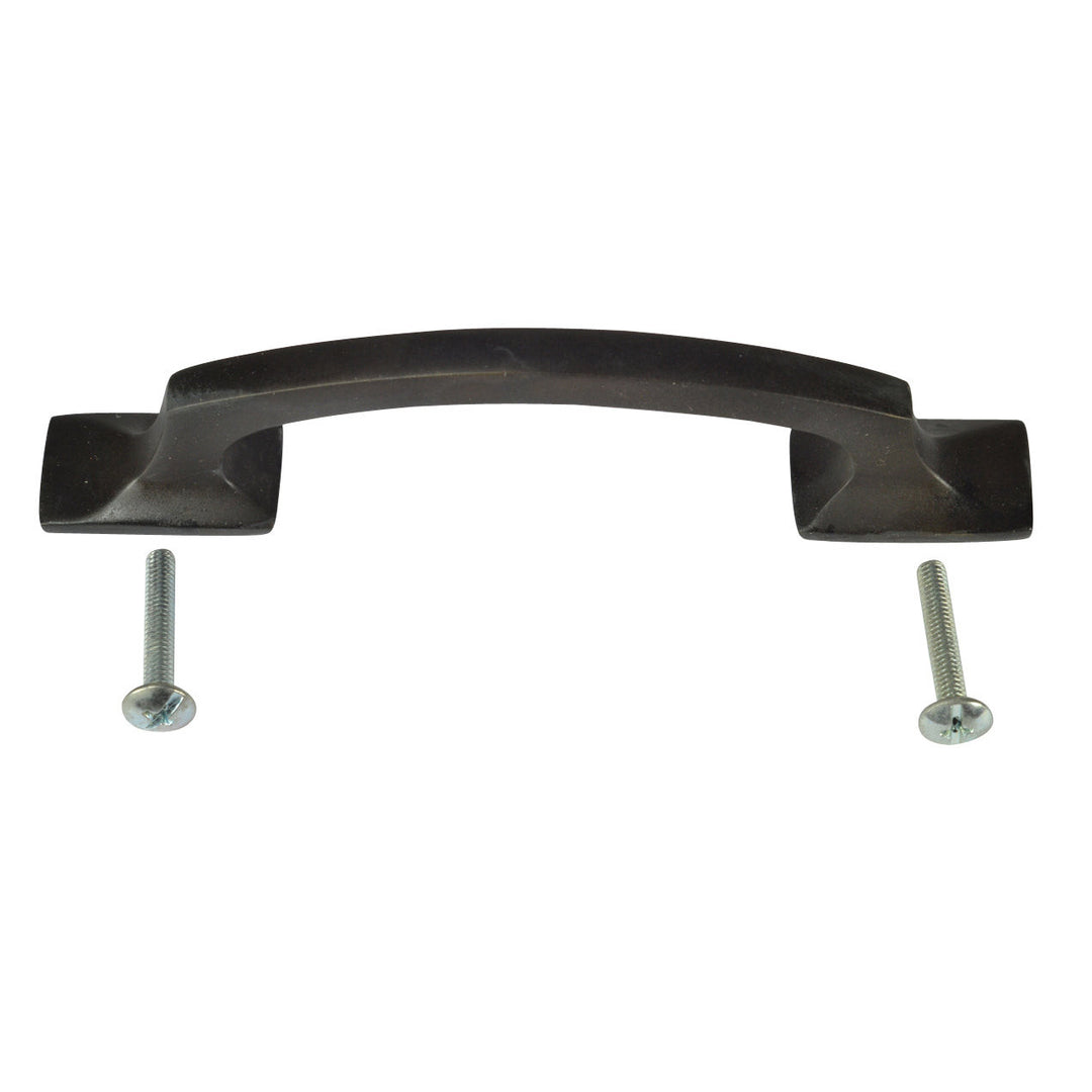 5 1/4 Inch Overall (3 3/4  Inch c-c) Traditional Solid Brass Pull (Oil Rubbed Bronze Finish) COPPER MOUNTAIN HARDWARE