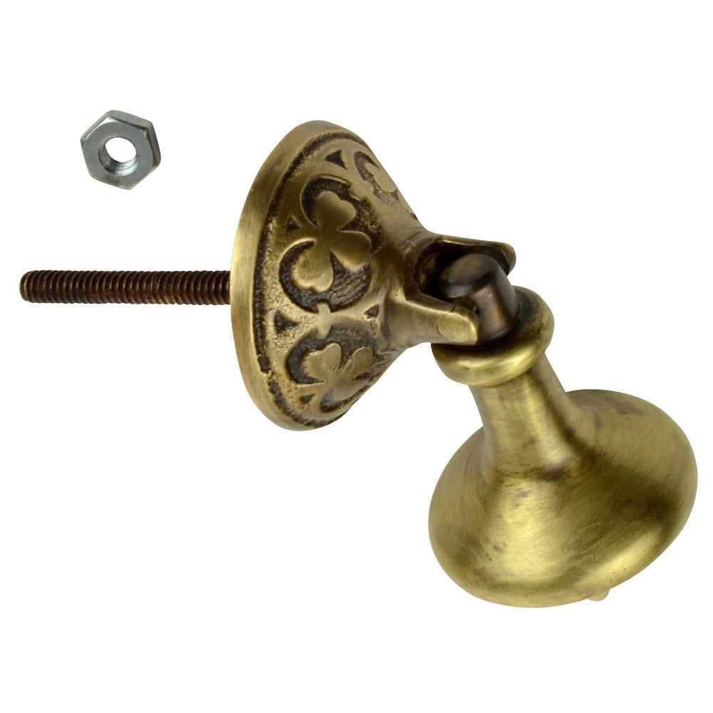 COPPER MOUNTAIN HARDWARE 3 Inch Solid Brass Clover Drop Pull (Antique Brass Finish)