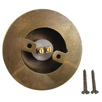 COPPER MOUNTAIN HARDWARE 2 7/8 Inch Diameter Eastlake Doorbell (Antique Brass Finish)