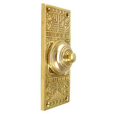 COPPER MOUNTAIN HARDWARE Solid Brass Eastlake Style Door Bell (Polished Brass Finish)