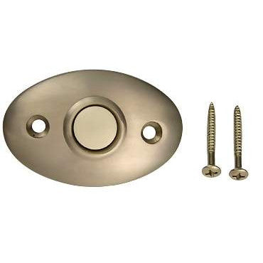 DELTANA 2 3/8 Inch Solid Brass Door Bell Button (Satin Nickel Finish)