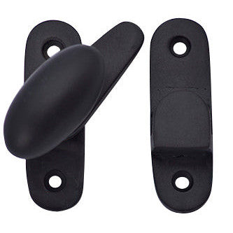 COPPER MOUNTAIN HARDWARE Traditional Solid Brass Oval Knob Latch Set (Oil Rubbed Bronze Finish)