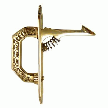 COPPER MOUNTAIN HARDWARE 3 7/8 Solid Brass East Lake Pattern Cabinet Latch (Polished Brass Finish)