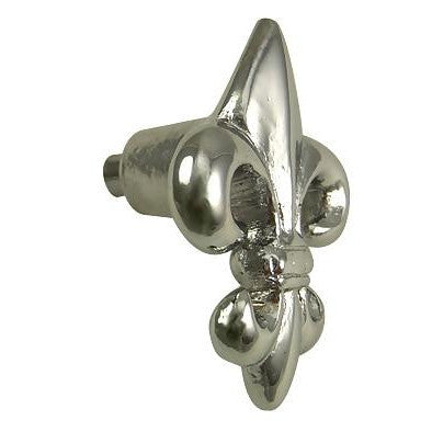 COPPER MOUNTAIN HARDWARE 1 5/8 Inch Fleur de Lis Knob (Polished Chrome Finish)