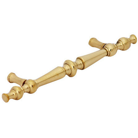 COPPER MOUNTAIN HARDWARE 6 1/2 Inch Overall (4 Inch c-c) Solid Brass Victorian Pull (Polished Brass Finish)