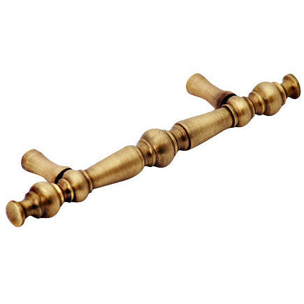 COPPER MOUNTAIN HARDWARE 5 Inch Overall (3 Inch c-c) Solid Brass Victorian Pull (Antique Brass Finish)