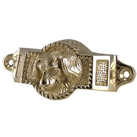 COPPER MOUNTAIN HARDWARE 4 Inch Overall (3 1/2 Inch c-c) Solid Brass Golden Retriever Rectangular Cup Pull (Polished Brass Finish)