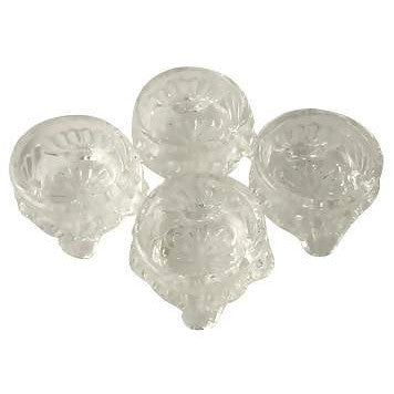 Copper Mountain Hardware Set of 4 Salt Cellar Caprice Pattern (Cambridge Glass Caprice Pattern)