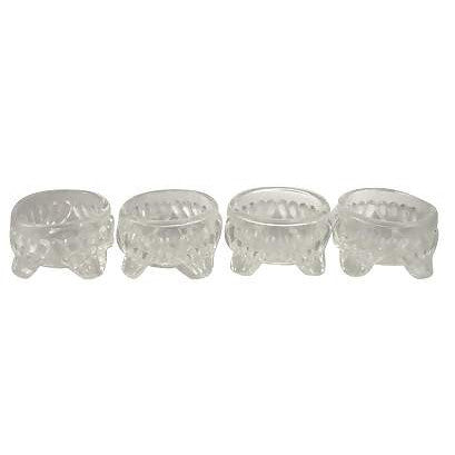 Copper Mountain Hardware Set of 4 Salt Cellar Caprice Pattern (Cambridge Glass Caprice Pattern)