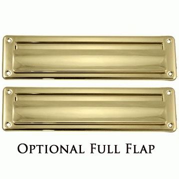 DELTANA Magazine Size Front Door Mail Slot (Polished Brass Finish)