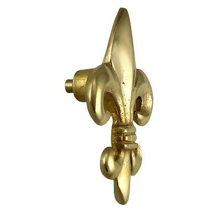 COPPER MOUNTAIN HARDWARE 2 5/8 Inch Fleur de Lis Knob (Polished Brass Finish)