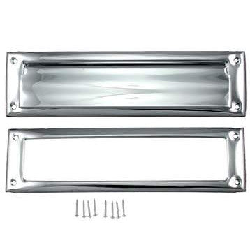 DELTANA Magazine Size Front Door Mail Slot (Polished Chrome)