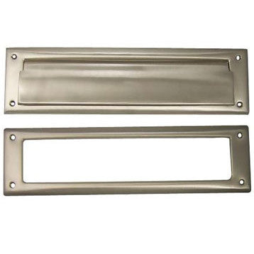 DELTANA Magazine Size Front Door Mail Slot (Satin Nickel)