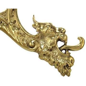 COPPER MOUNTAIN HARDWARE 9 Inch Solid Brass Victorian Gargoyle Double Coat Hook