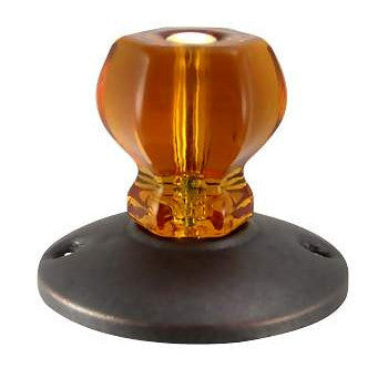 Copper Mountain Hardware Art Deco Style Amber Glass Robe Hook (Bronze Finish)