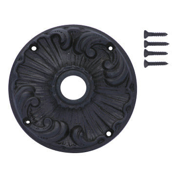 Copper Mountain Hardware Romanesque Solid Brass Rosette Plate (Oil Rubbed Bronze Finish)