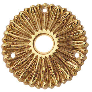 Copper Mountain Hardware Solid Brass Provincial Style Rosette (Polished Brass Finish)