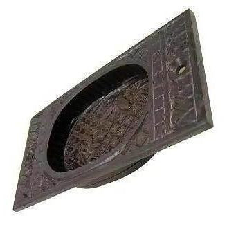 Copper Mountain Hardware Broken Leaf Solid Brass Flush Pull (Oil Rubbed Bronze Finish)