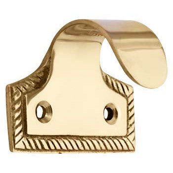 Copper Mountain Hardware Solid Brass Georgian Roped Sash Lift (Polished Brass Finish)