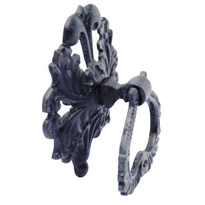 COPPER MOUNTAIN HARDWARE 3 Inch Victorian Leaves Baroque / Rococo Ring Pull (Oil Rubbed Bronze Finish)