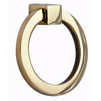 COPPER MOUNTAIN HARDWARE 3 Inch Mission Style Solid Brass Drawer Ring Pull (Polished Brass)