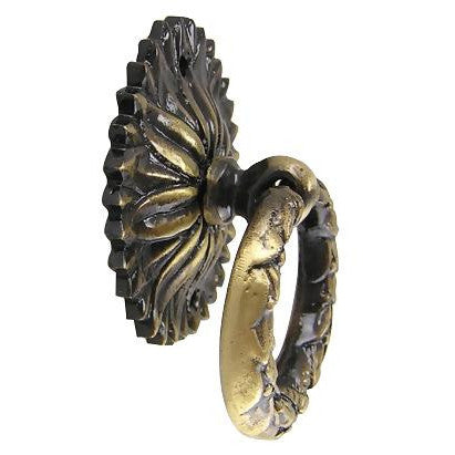 COPPER MOUNTAIN HARDWARE 2 Inch Solid Brass Radiant Leaves Drawer Ring Pull (Antique Brass)