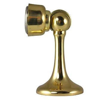 DELTANA 3 Inch Wall Magnetic Door Stop (Polished Brass Finish)