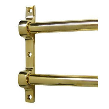 COPPER MOUNTAIN HARDWARE 36 Inch Solid Brass Double Push Bar (Polished Brass Finish)