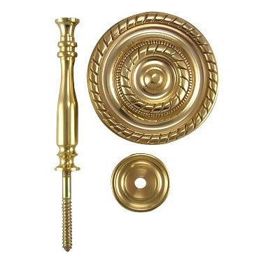 Copper Mountain Hardware Georgian Rope Style Curtain Tieback (Polished Brass Finish)