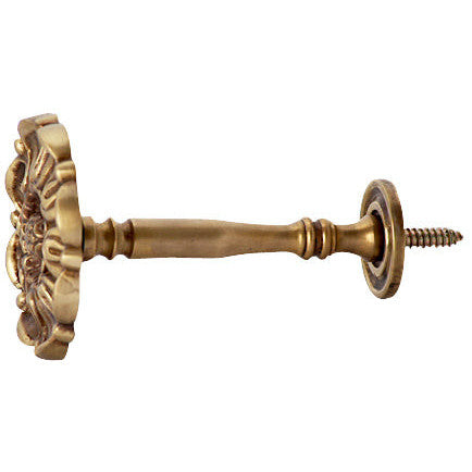 Copper Mountain Hardware Solid Brass Floral Style Curtain Tie Back (Antique Brass Finish)