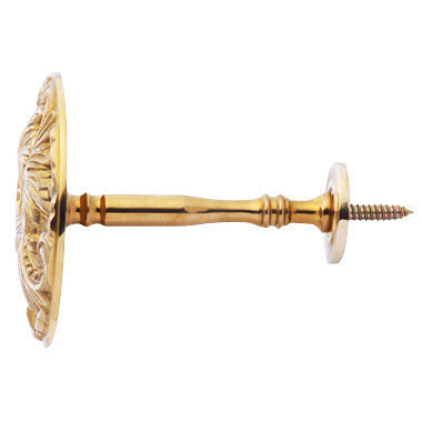 Copper Mountain Hardware Solid Brass Baroque Curtain Tie Back (Polished Brass Finish)