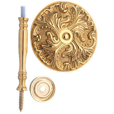 Copper Mountain Hardware Solid Brass Baroque Curtain Tie Back (Polished Brass Finish)