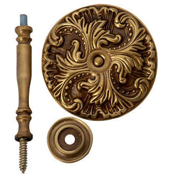 Copper Mountain Hardware Solid Brass Baroque Curtain Tie Back (Antique Brass Finish)