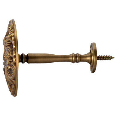 Copper Mountain Hardware Solid Brass Baroque Curtain Tie Back (Antique Brass Finish)