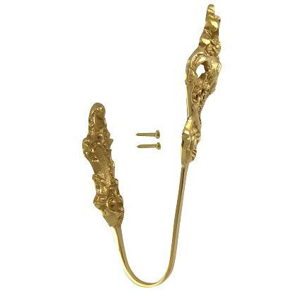 Copper Mountain Hardware Solid Brass Curtain Tie Back - Baroque Style (Polished Brass Finish)