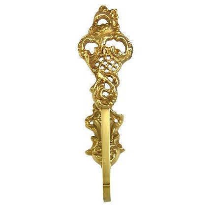 Copper Mountain Hardware Solid Brass Curtain Tie Back - Baroque Style (Polished Brass Finish)