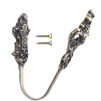 Copper Mountain Hardware Solid Brass Curtain Tie Back - Baroque Style (Antique Brass Finish)