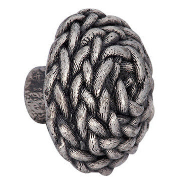 COPPER MOUNTAIN HARDWARE 1 3/8 Inch Solid Pewter Decorative Rope Knob