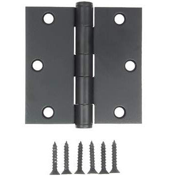 ACORN MANUFACTURING 3 1/2 Inch by 3 1/2 Inch Butt Hinge (Forged Black Iron)